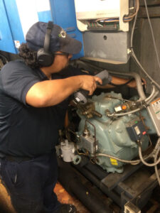 Ramon Pardo utilizing the SOUNDTech+ tool on City partner's equipment